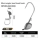 Jig Head 45 grados anzuelo expuesto para trucha con vinilo - imagen 2