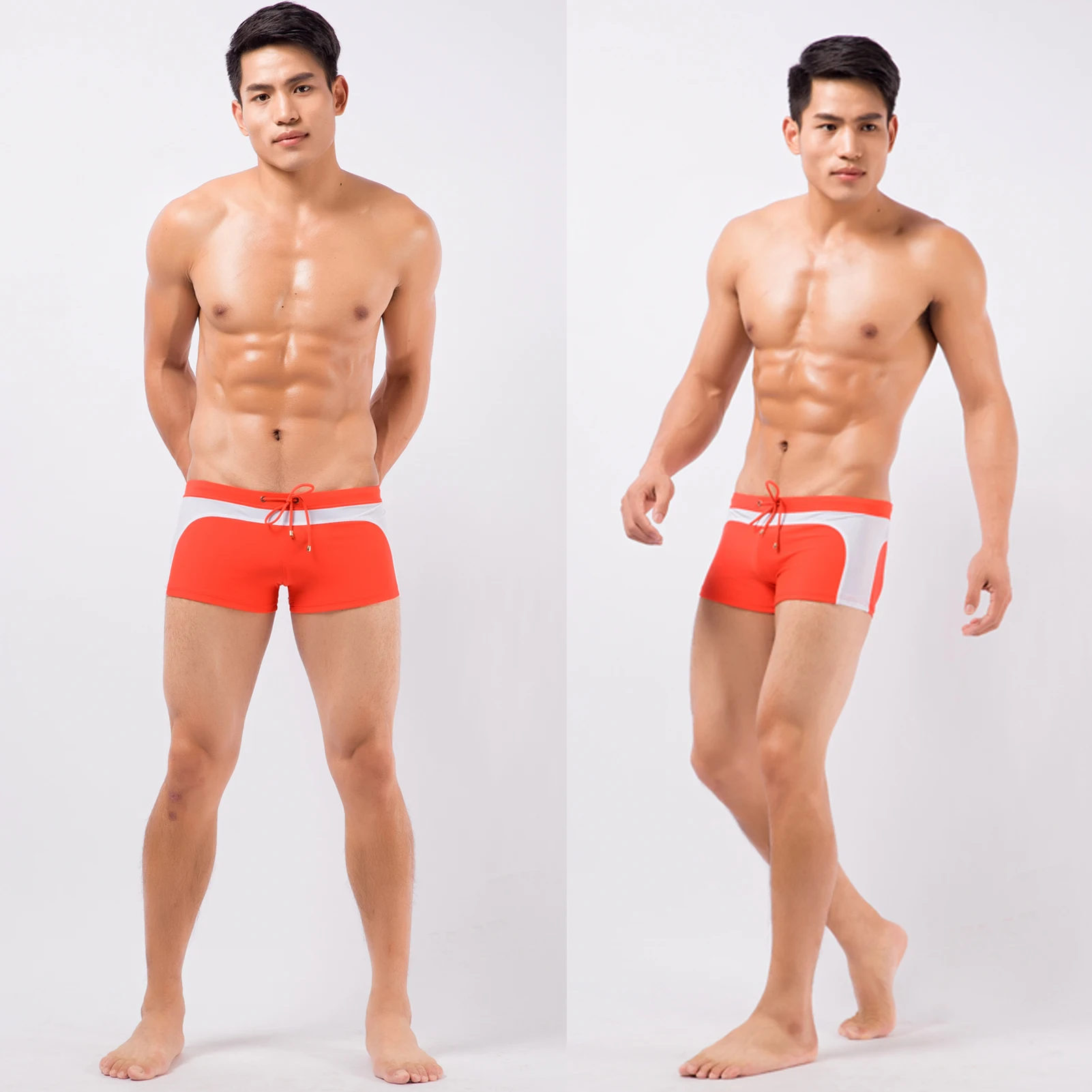 Shorts de baño con patrón y acabado