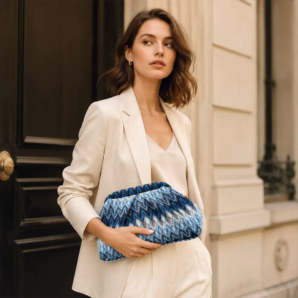 Bolso de Mano Bohemio Jacquard para Mujer – Gran Capacidad y Estilo Retro