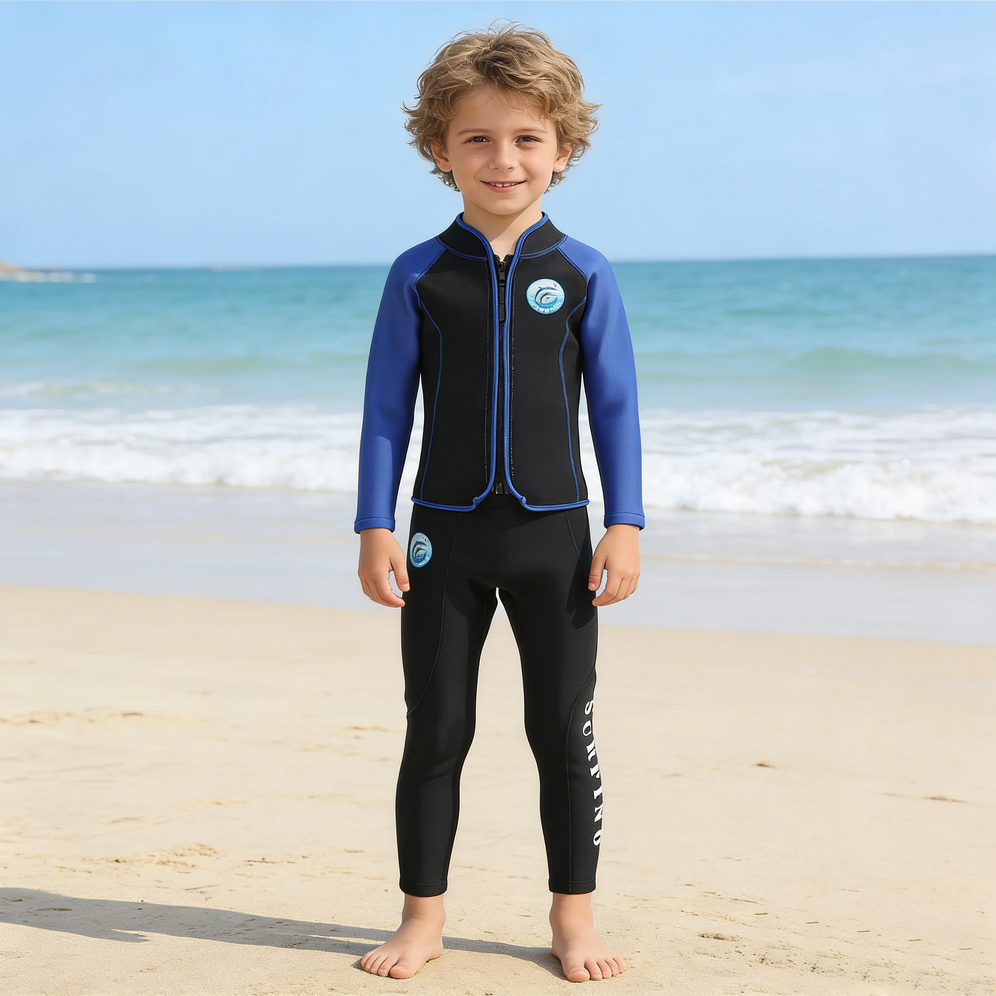 Traje de neopreno infantil para buceo libre, surf y medusas - imagen 2