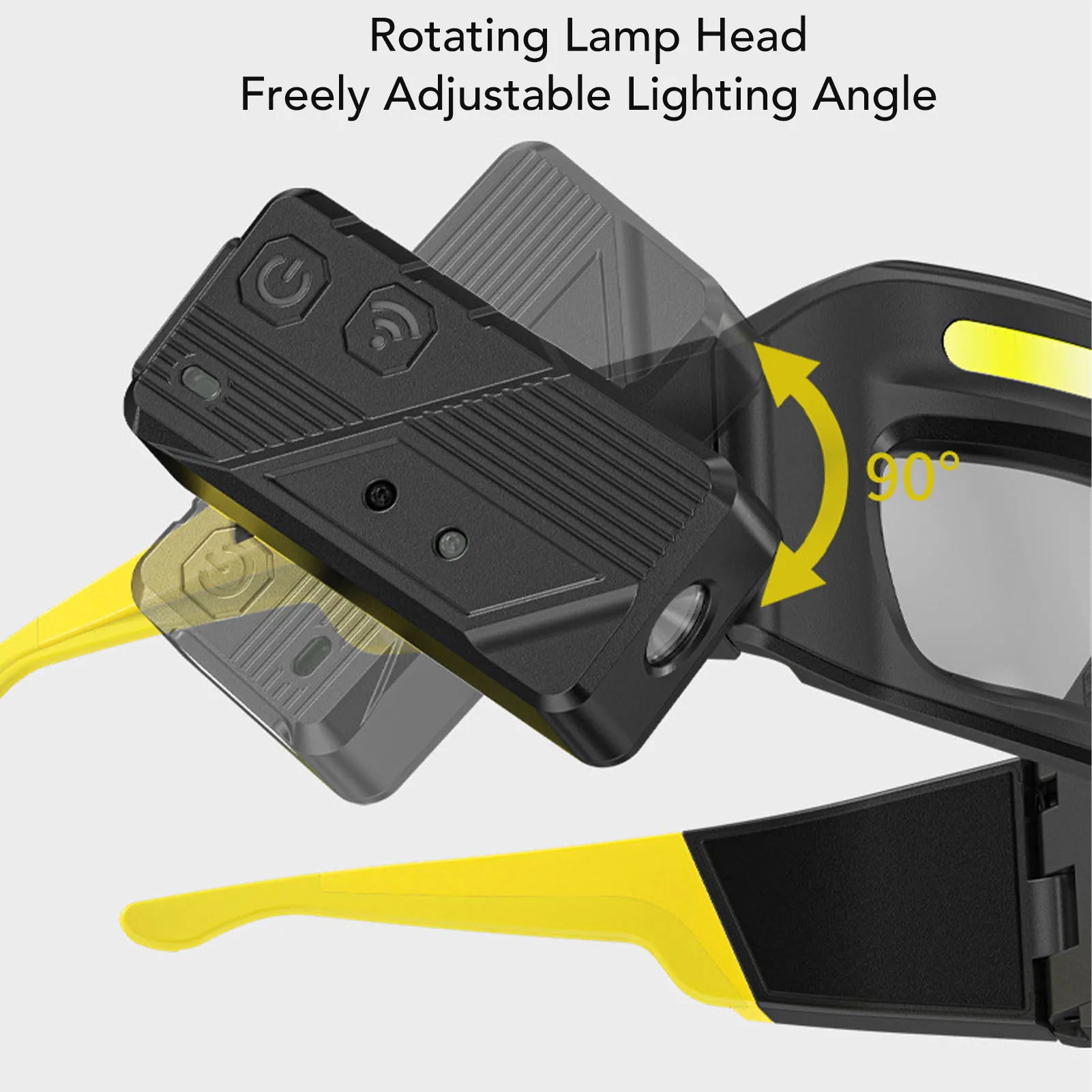Uso linterna frontal gafas trabajo bricolaje