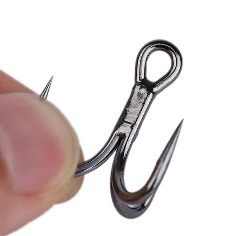 Anzuelos triples 6X fuerte – Acero carbono super afilados pesca marina - imagen 2