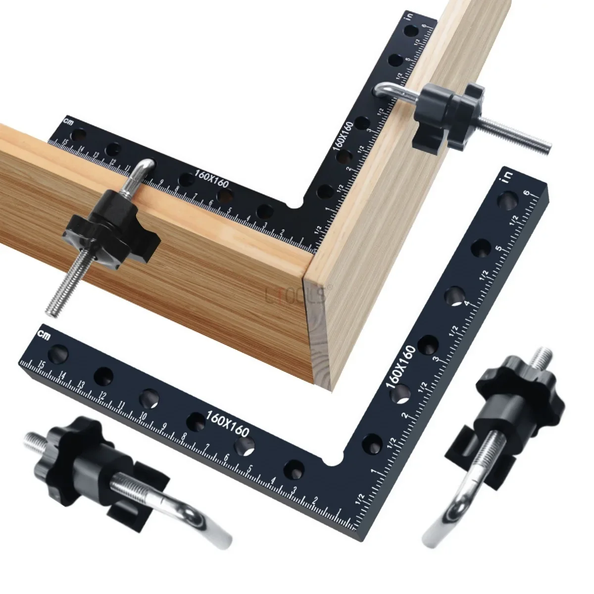 Sujetaesquinas de ángulo recto ajustable de aluminio con G-clamp - imagen 5