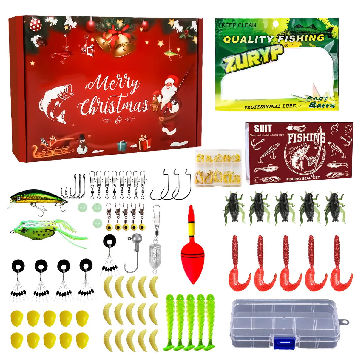 Kit completo de señuelos de pesca para lubina con varios diseños