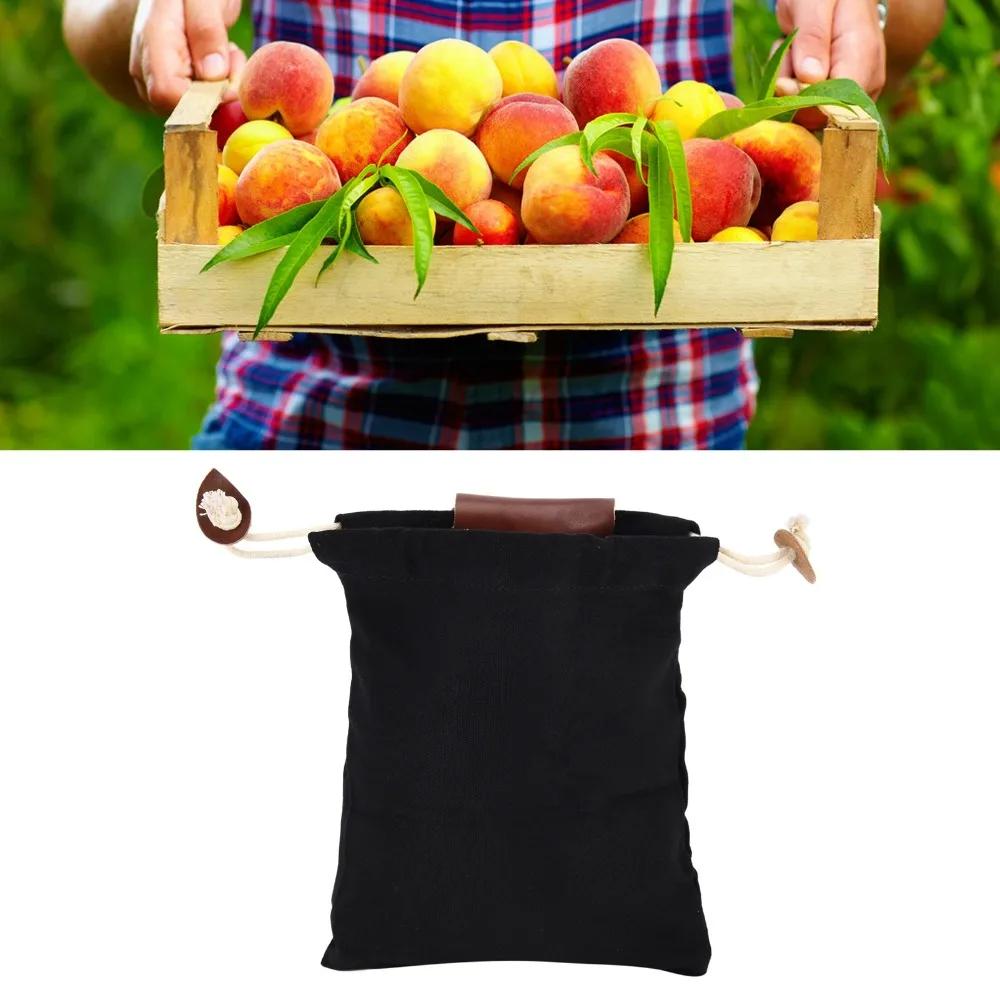 Bolsa de lona para recolección de hongos con detalles en cuero - imagen 3