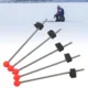 Puntas de acero inoxidable para pesca en hielo con bola roja EVA - imagen 4