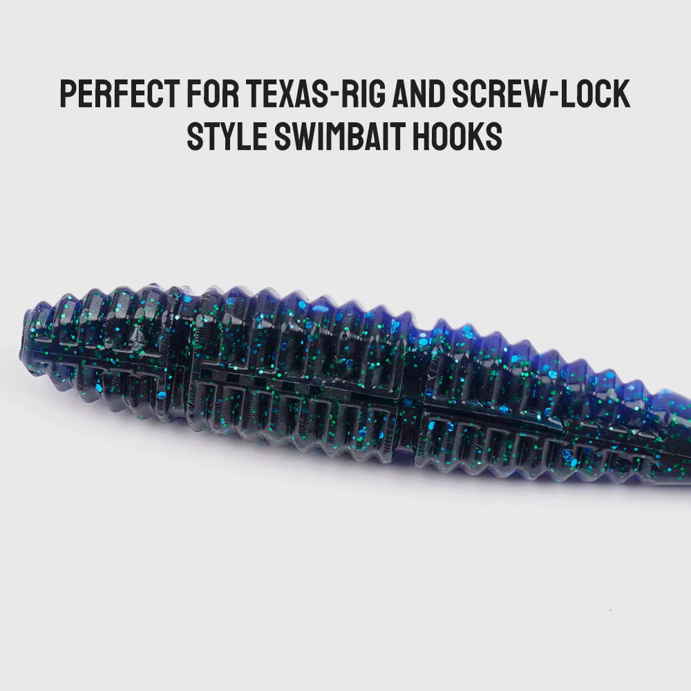 NOEBY Rhythm Shad swimbait de vinilo con cabeza plomada - imagen 4