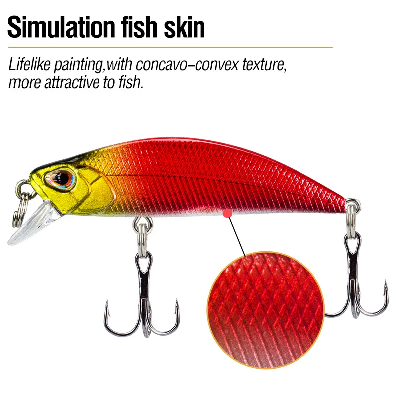 Señuelo minnow Wobbler jerkbait para trucha y lubina de plástico - imagen 3