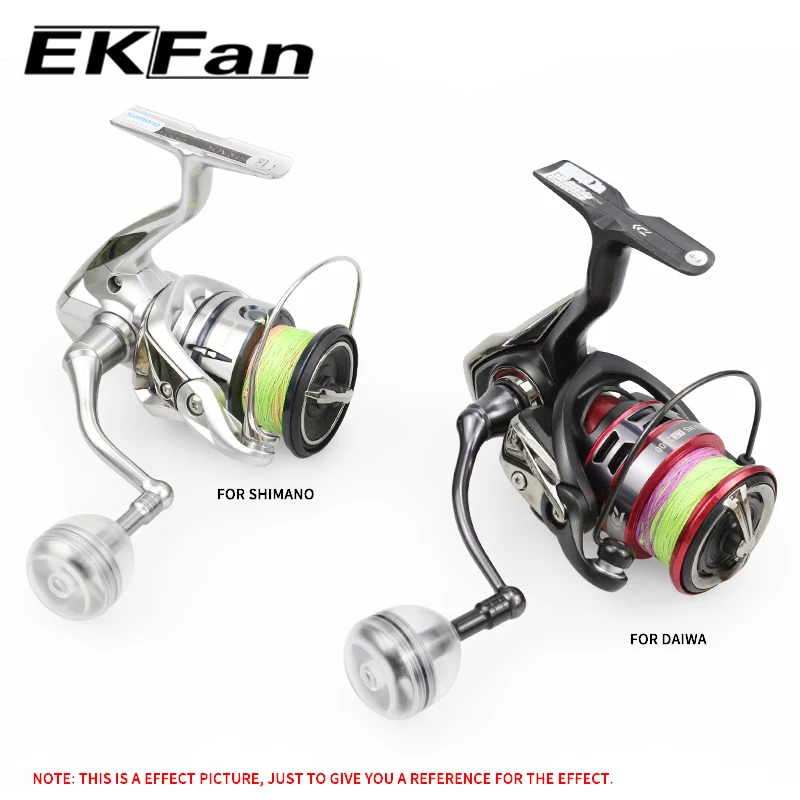EKFan Perilla de carrete de pesca acrílica con rodamiento - imagen 4