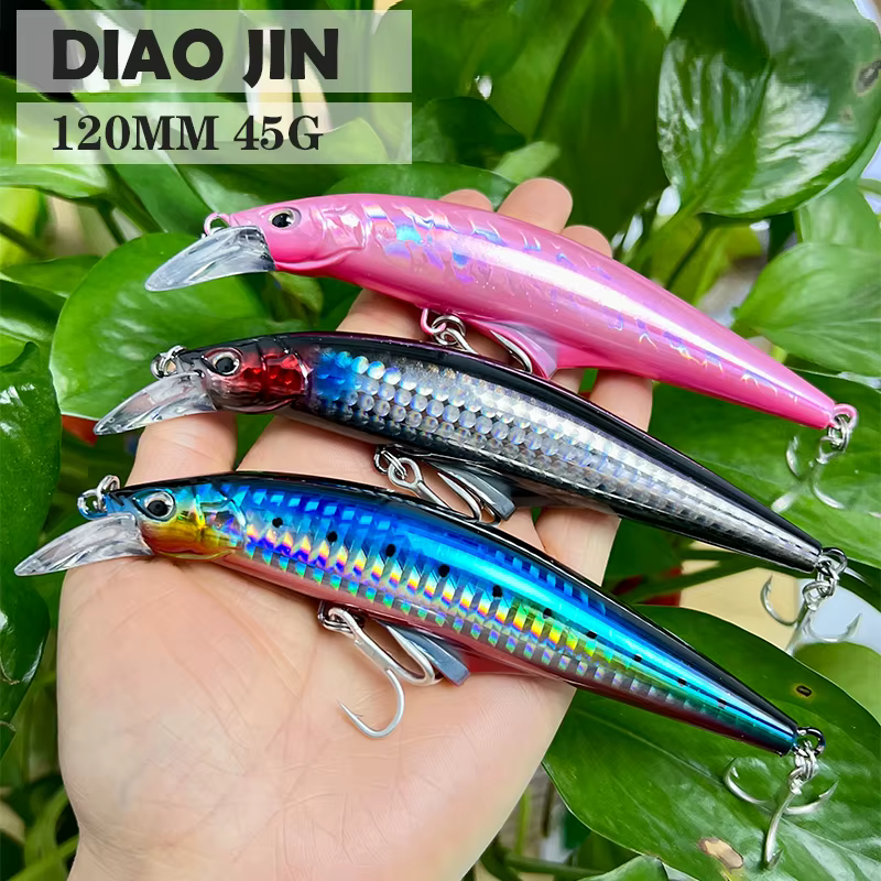 Señuelo Minnow 120mm 45g Hundimiento Rápido para Agua Salada - imagen 4