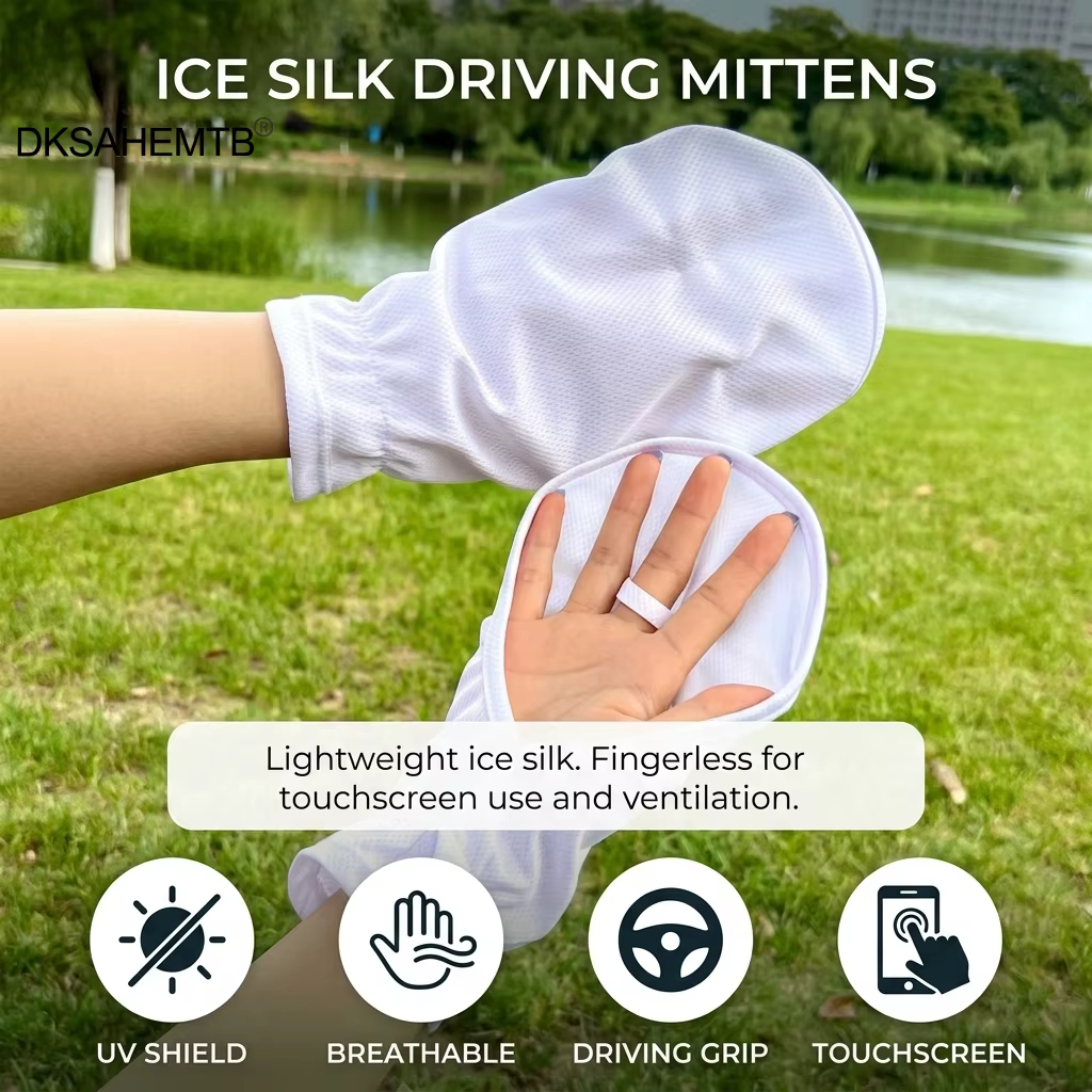 Guantes sin dedos UV transpirables para pesca y conducción mujer - imagen 5