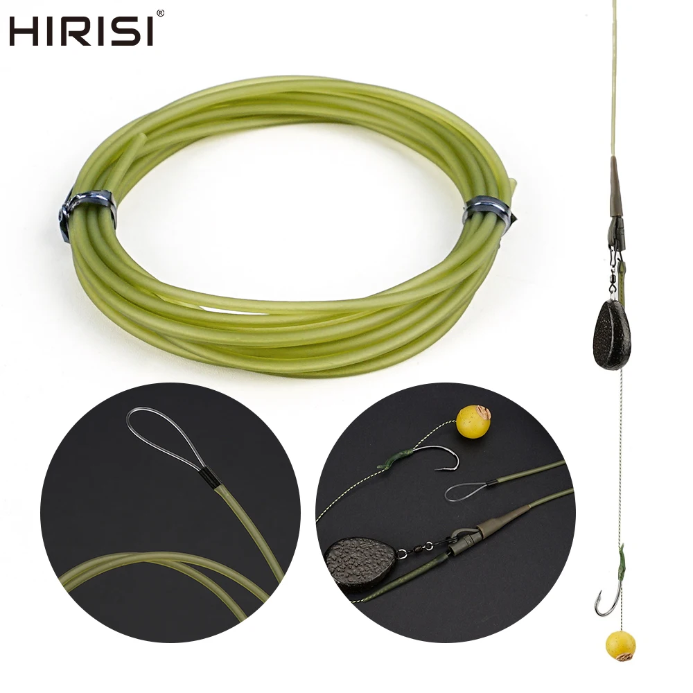 Tubo de silicona verde para montaje de aparejos de carpa