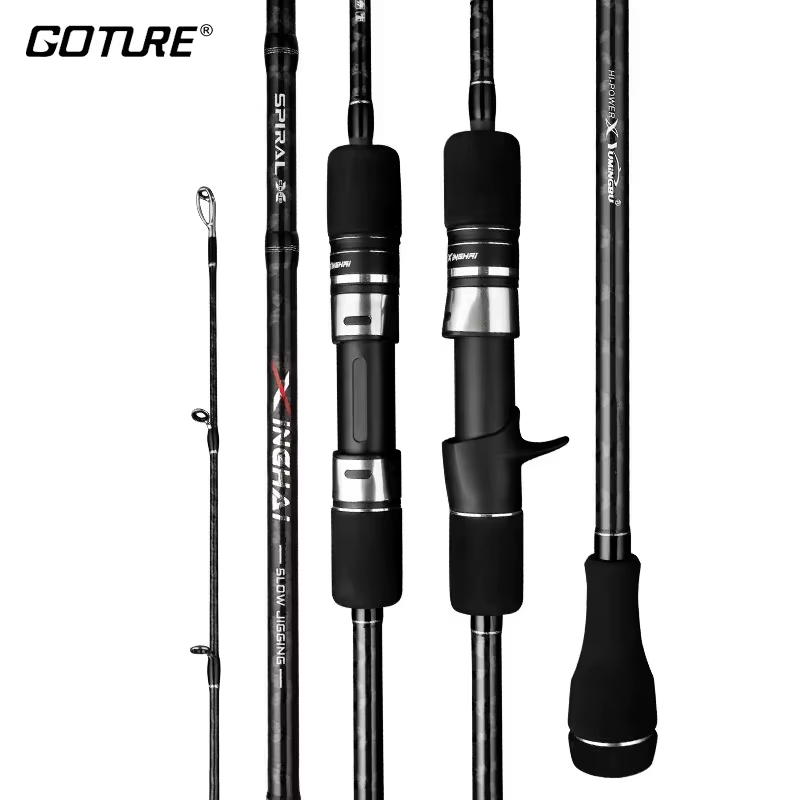 Caña Goture Jigging MH 2 secciones en carbono para salado Pesca - imagen 2