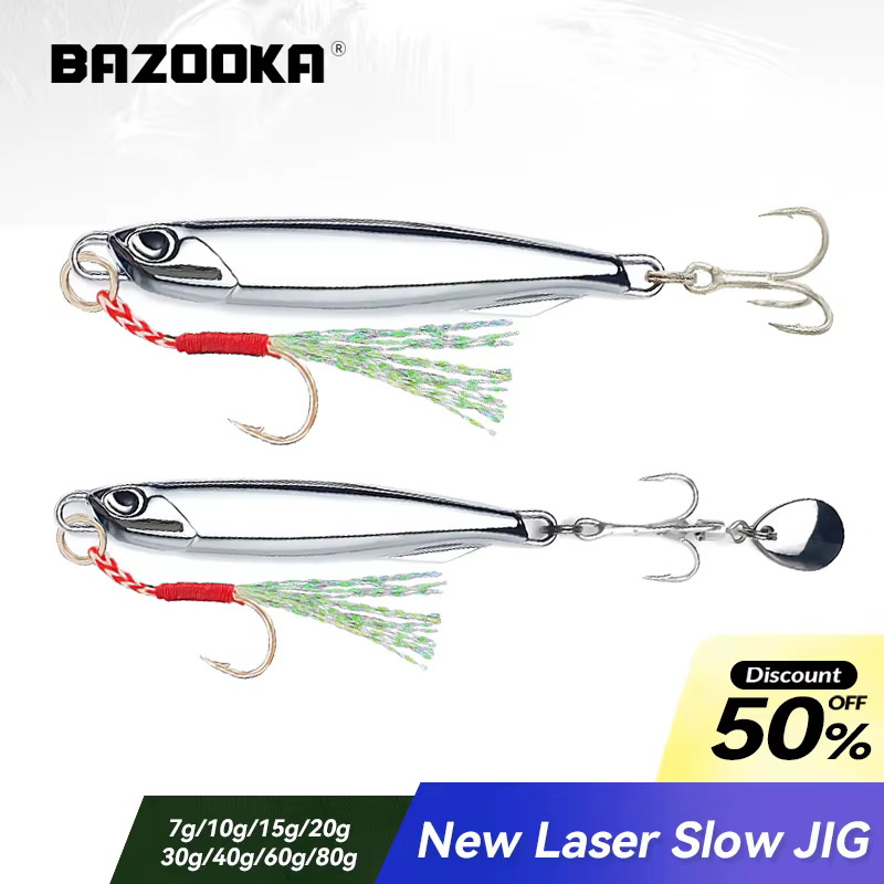 Bazooka VIB cuchara de jigging metálica que se hunde para lucio - imagen 5