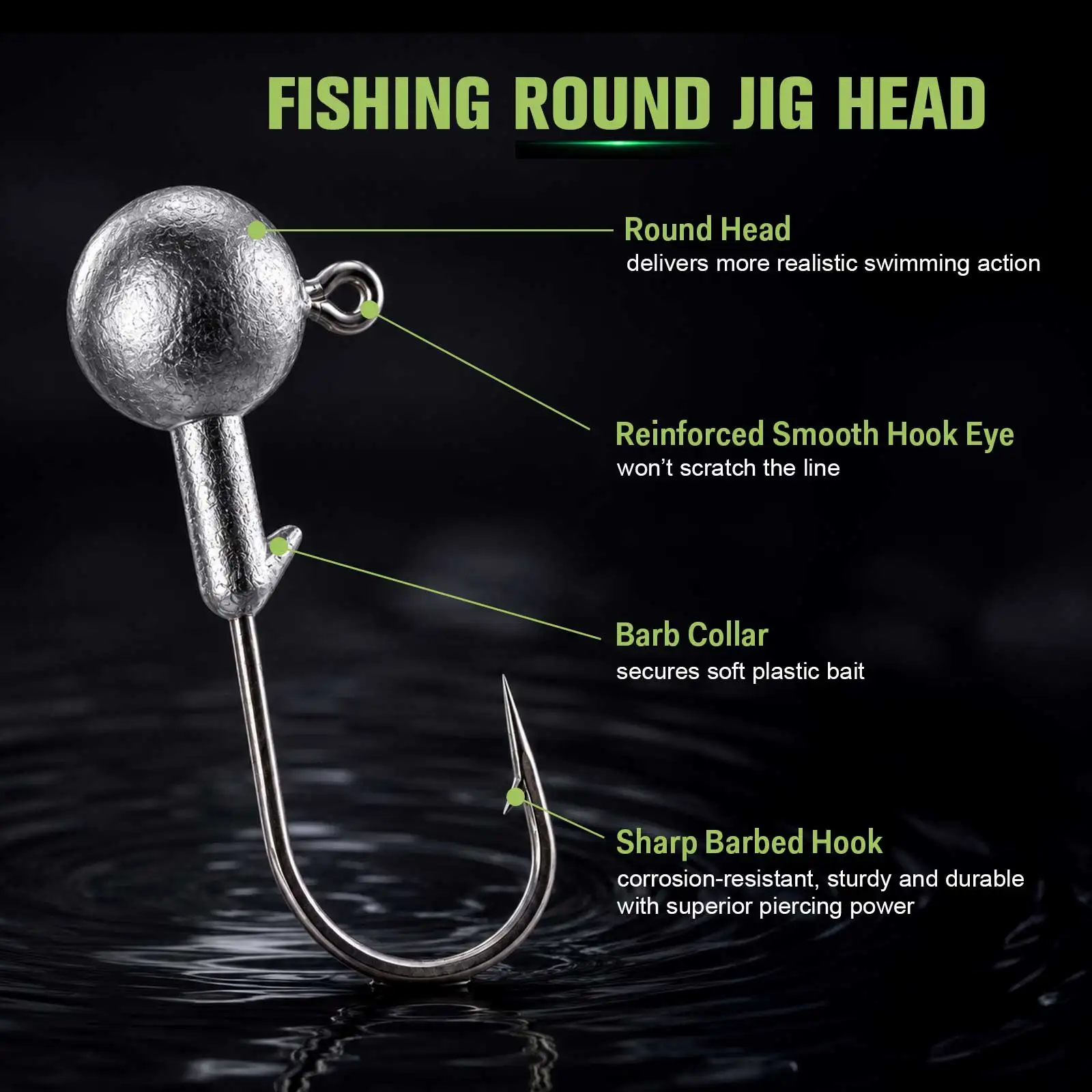 Anzuelos Jig Head con púas y varios pesos para vinilo - imagen 4