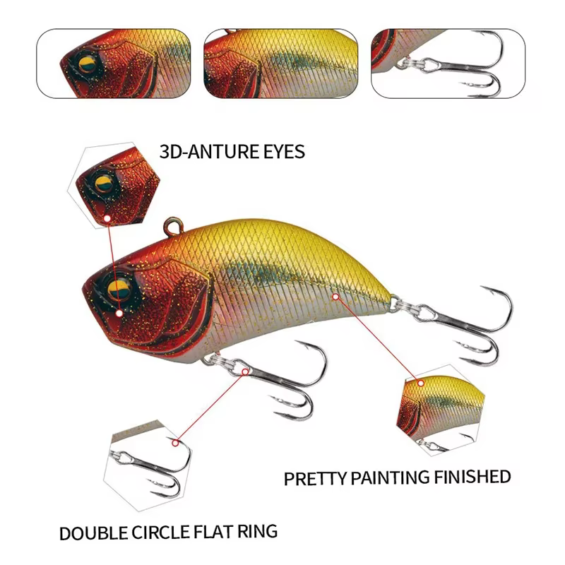 Señuelo VIB 15g con sonajero – Crankbait sin labios para lubina - imagen 4