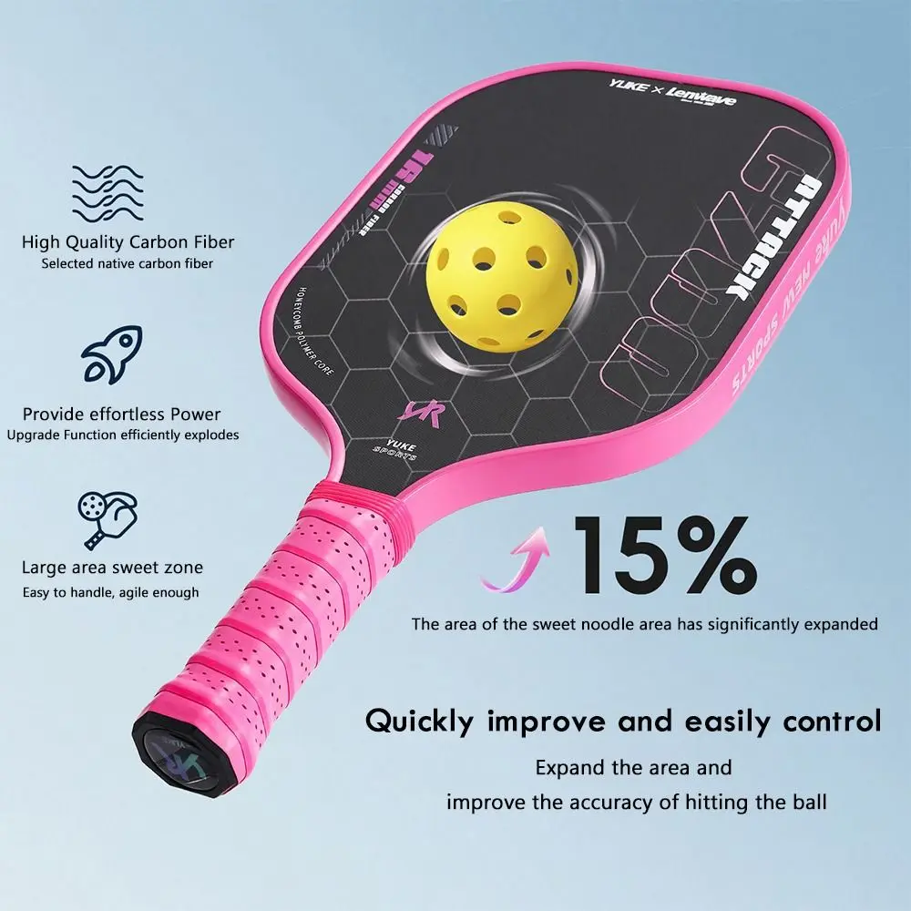 Palas Pickleball fibra carbono ligeras absorción impactos - imagen 3