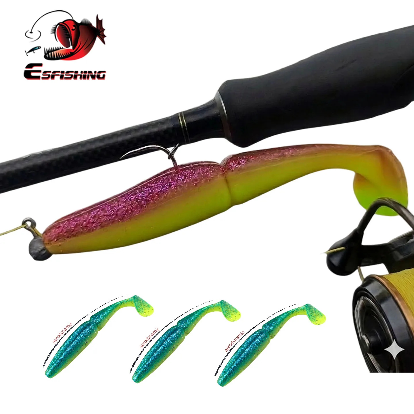 Easy Shiner KESFISHING – Señuelo blando de silicona para lubina y lucio