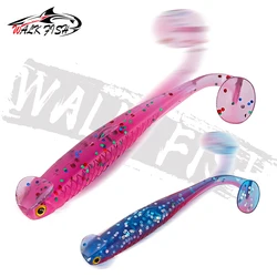 WALK FISH Señuelo cola suave biónico PVC con ojos 3D para lubina
