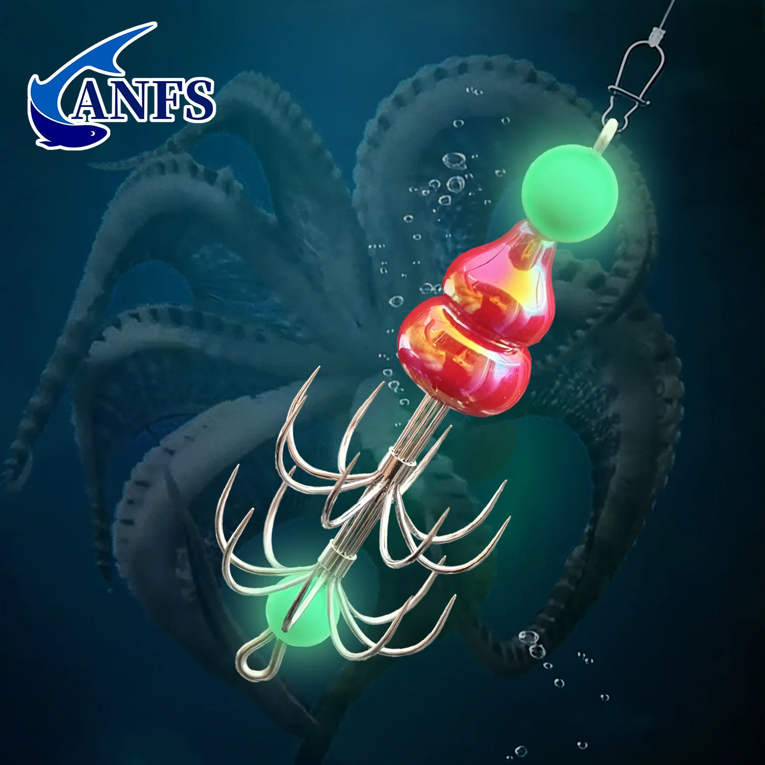 ANFS Jig para calamar nocturno con señuelos luminosos - imagen 2