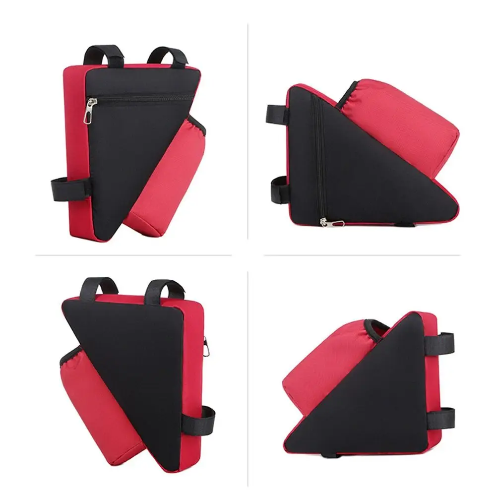 Bolsa impermeable triangular para bicicleta con bolsillo portabidón - imagen 4