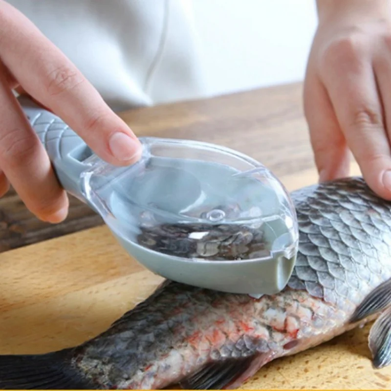 Raspador de escamas con tapa para pesca y cocina - imagen 4