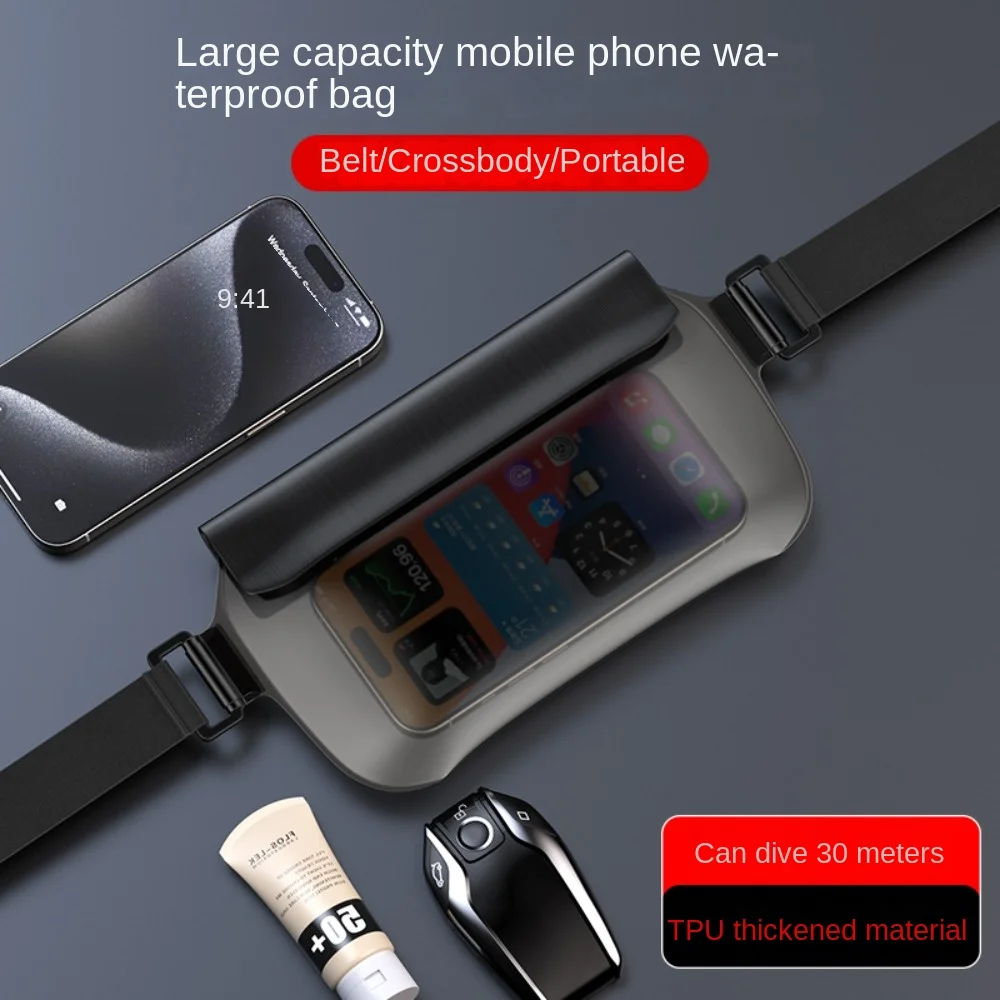 Funda impermeable TPU para teléfono con pantalla táctil y cinturón - imagen 5