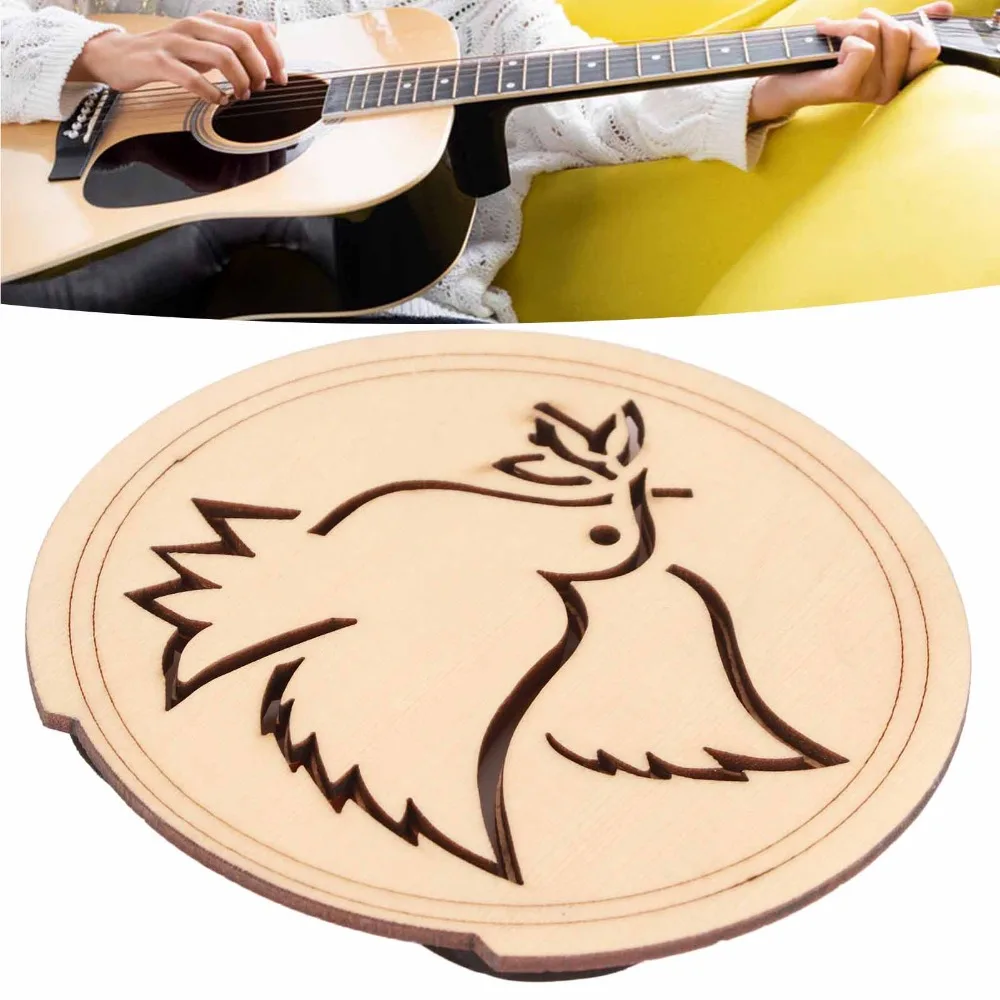 Funda de guitarra de madera clásica con antirroños y patrón decorativo - imagen 3