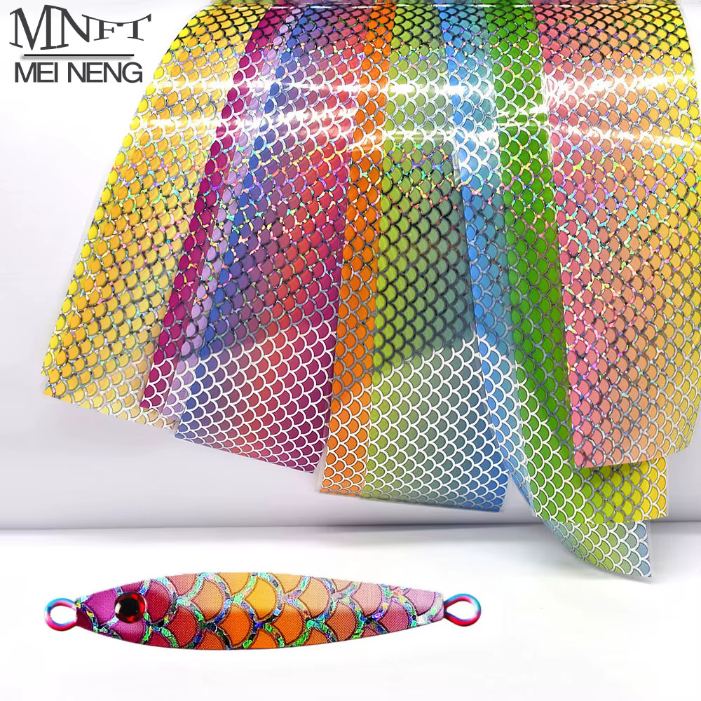 Señuelo con escamas y film láser multicolor para DIY pesca litoral - imagen 2