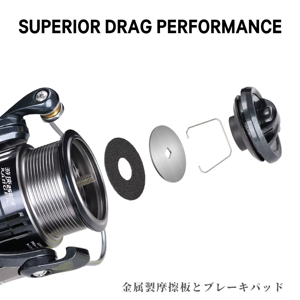 Carrete spinning de carbono con bobina baja para pesca marina - imagen 3