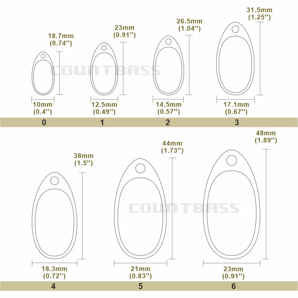 Countbass cuchillas giratorias francesas – Acero dorado para pesca - imagen 4