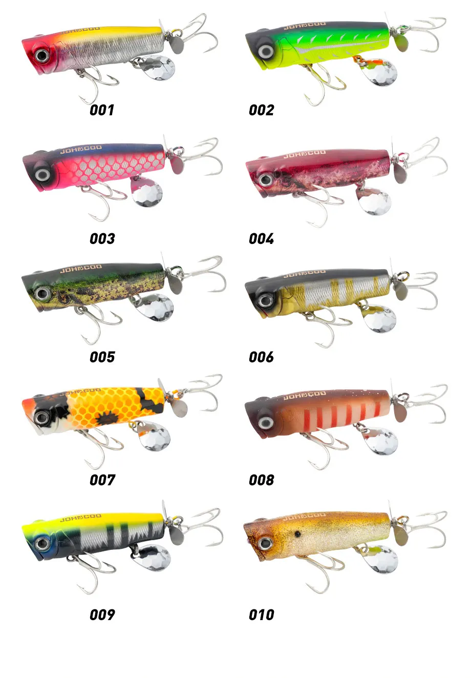 Acción de señuelo en topwater
