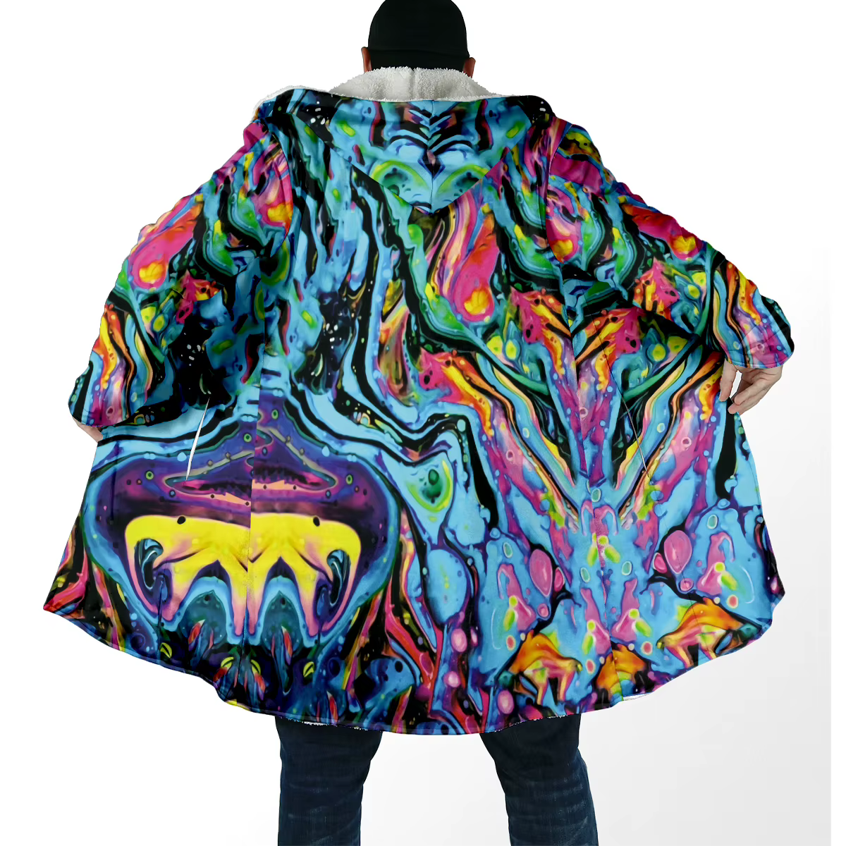 Trippy Chaqueta de pesca forro polar invierno – Capucha lana gruesa - imagen 4