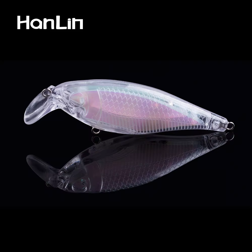 Hanlin Señuelos de Pesca - Crankbait flotante sin pintar, cuerpo duro - imagen 4