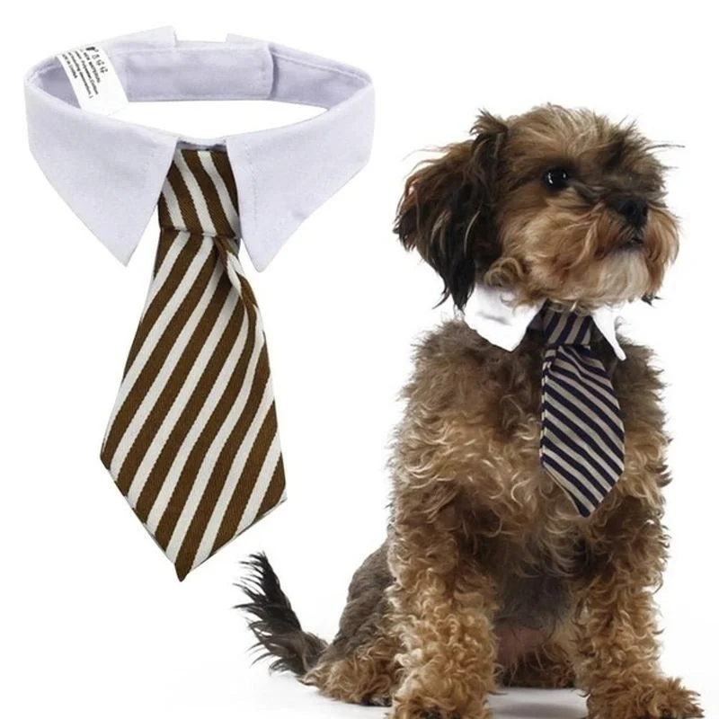 Collar ajustable para perro y gato con pajarita a rayas – Navidad - imagen 4