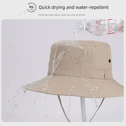 Sombrero anti-UV impermeable ala ancha con soporte para gafas