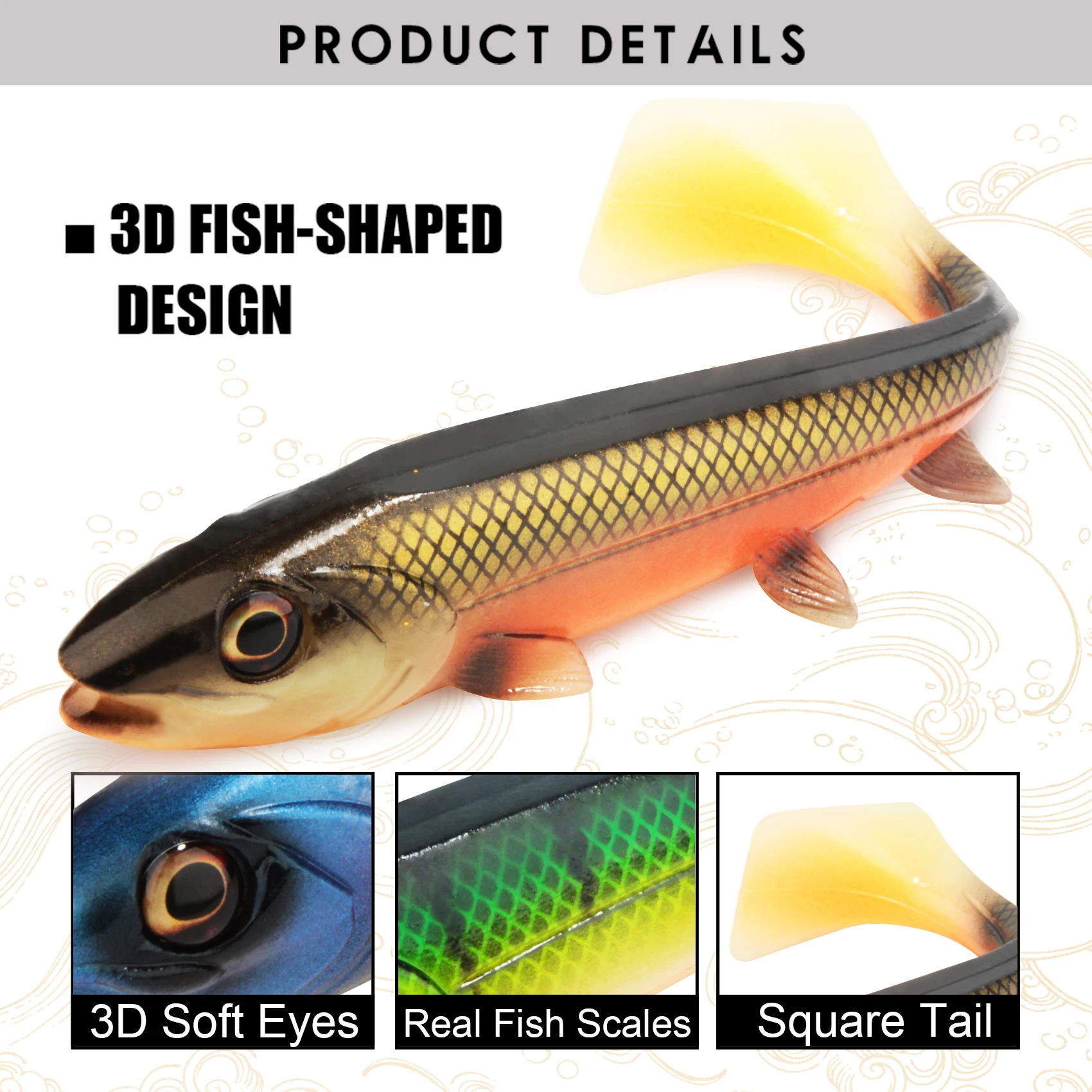 Spinpoler Bombshad Swimbait – Señuelo de vinilo para lucio - imagen 2