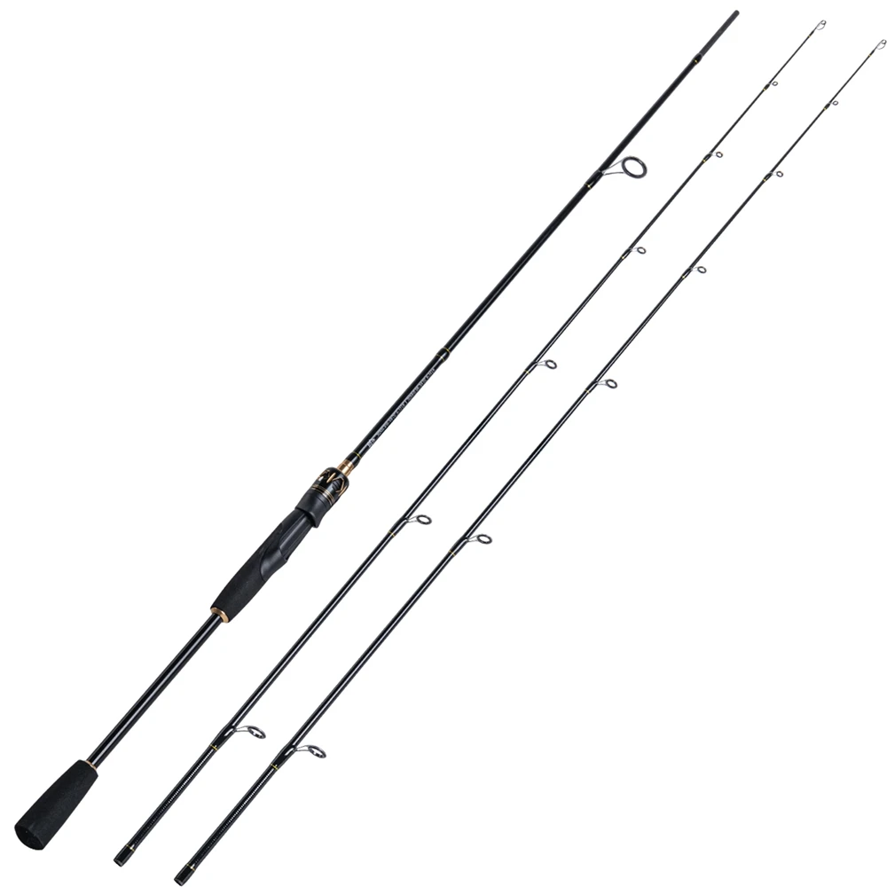 Cañas de pescar giratorias LEIMAX plegables para viaje