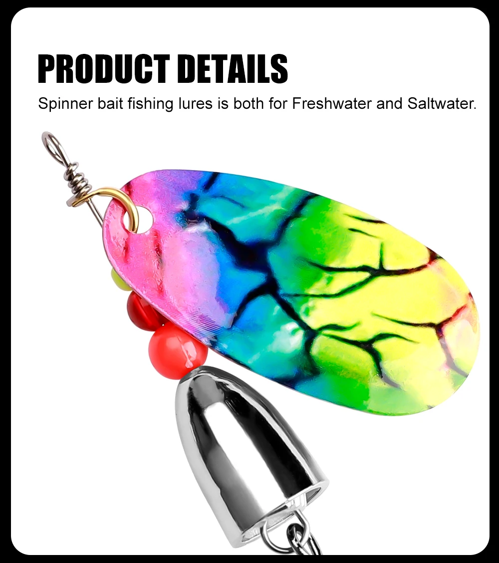 Spinnerbait FTK detalle del anzuelo triple