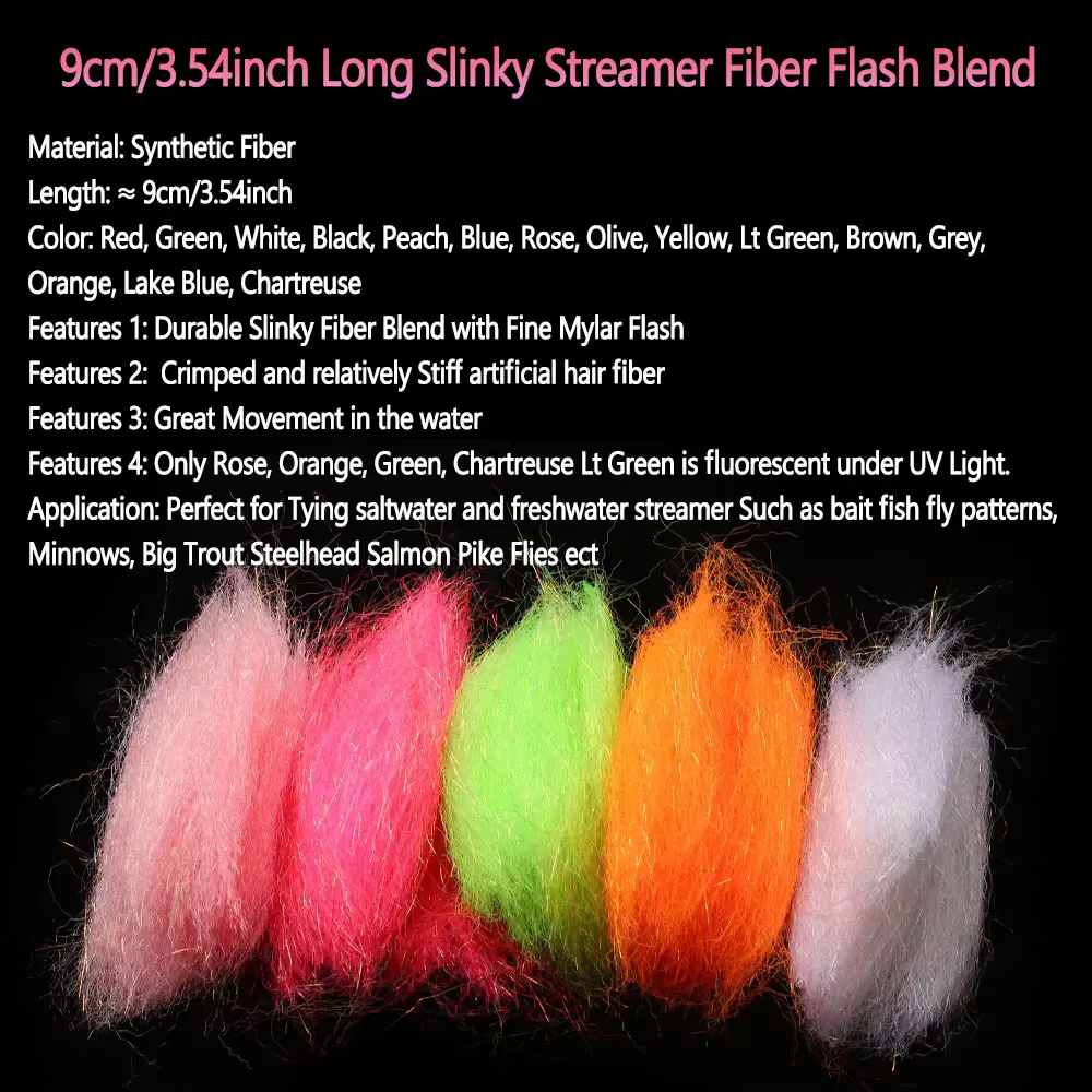 Bimoo Slinky Streamer Fibra Flash - pesca en agua salada - imagen 2