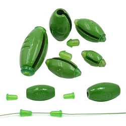 Kit Plomos Split Shot para Lubina – Antivuelco con montaje Texas Carolina
