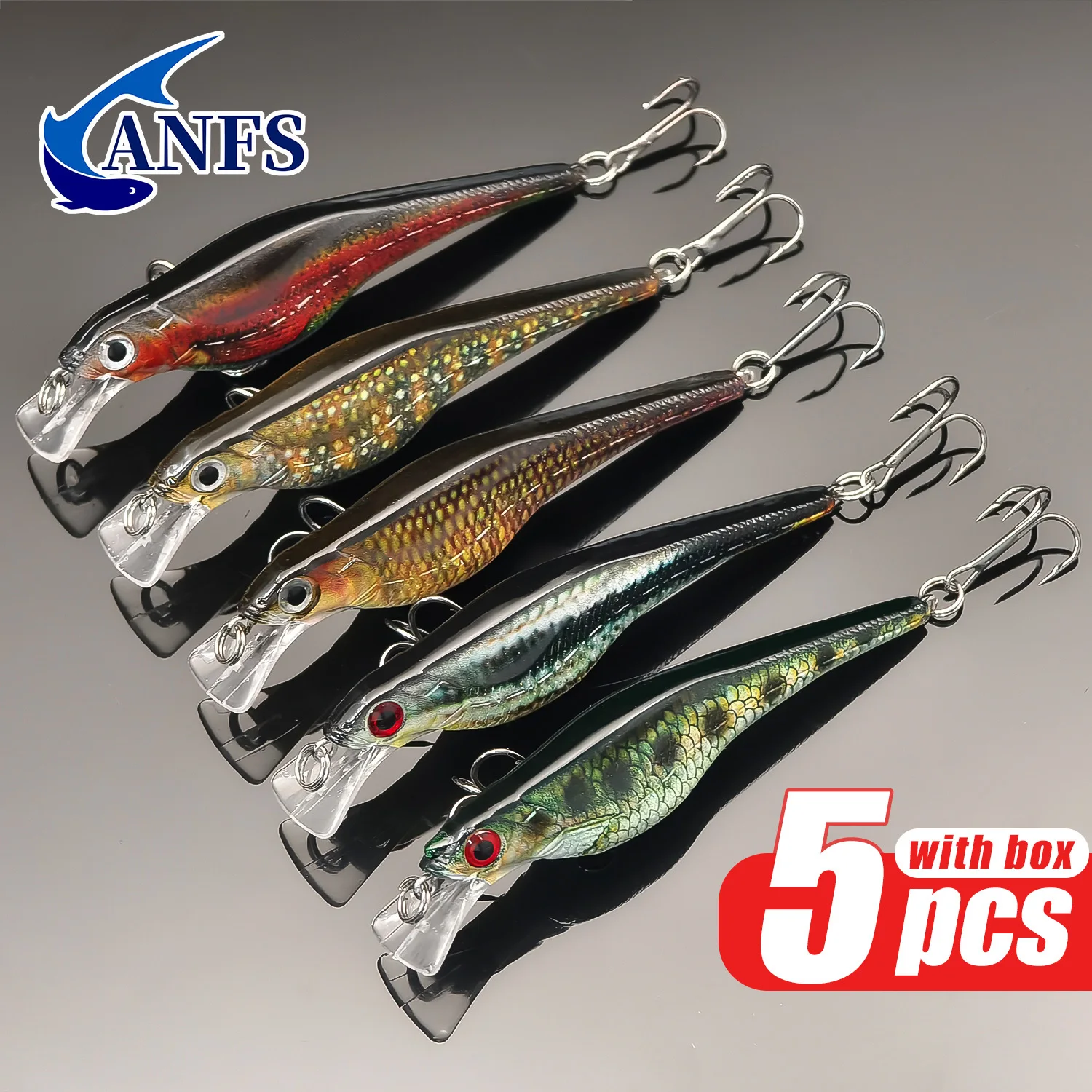 ANFS señuelos de pesca realistas para agua dulce y salada - imagen 2