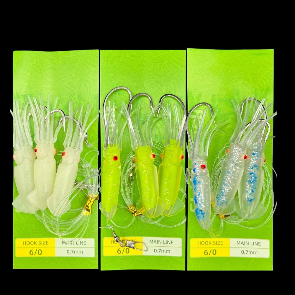 Señuelos luminosos para calamar Sabiki – aparejo de arrastre - imagen 3