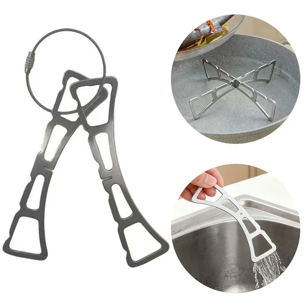 Soporte de cacerola portátil de acero inoxidable en cruz - imagen 5