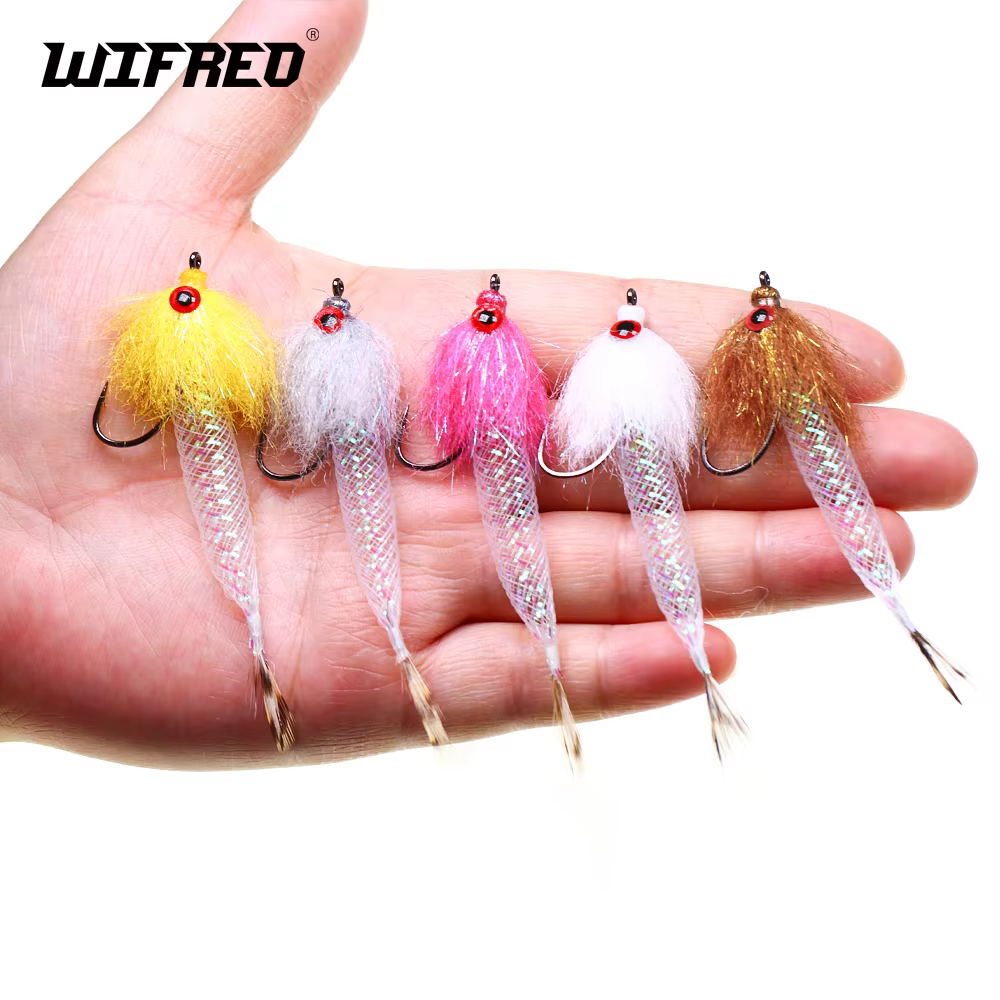 Wifreo Streamer Tubo con Ojos 3D – Mosca Mylar para Trucha y Lubina