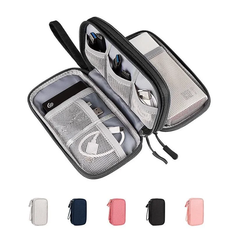 Organizador de cables impermeable doble capa portátil para viajes - imagen 3