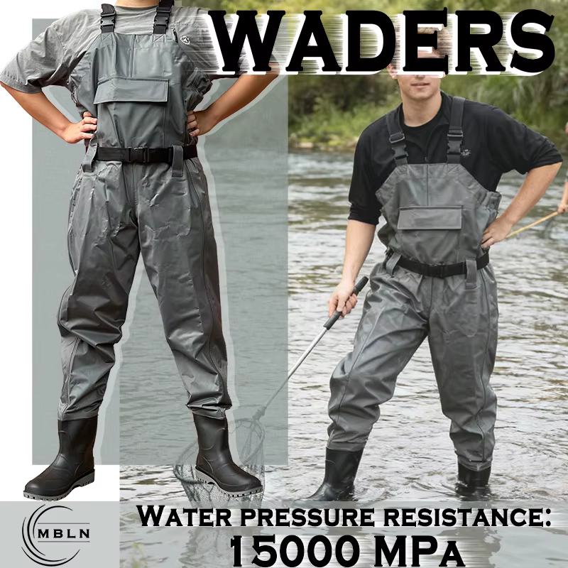 MBLN Vadeadores de Pesca de Pecho Alto con Suela Antideslizante - imagen 5