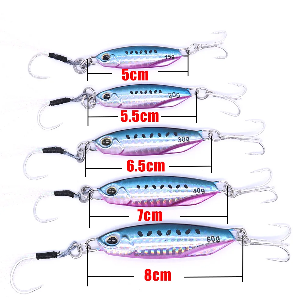 CASTFUN Metal Jig Cuchara de arrastre para lubina agua salada - imagen 4