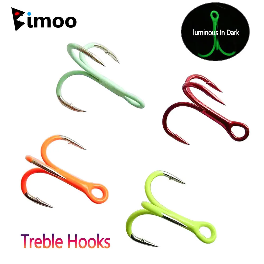 Anzuelos triples Bimoo en diferentes colores