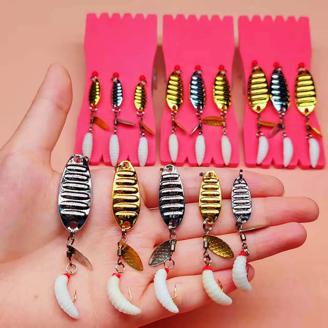 Cucharas jigging spinner con lentejuelas para trucha y salmón - imagen 5